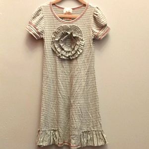 Pink Vanilla Striped Dress - Girls 6X